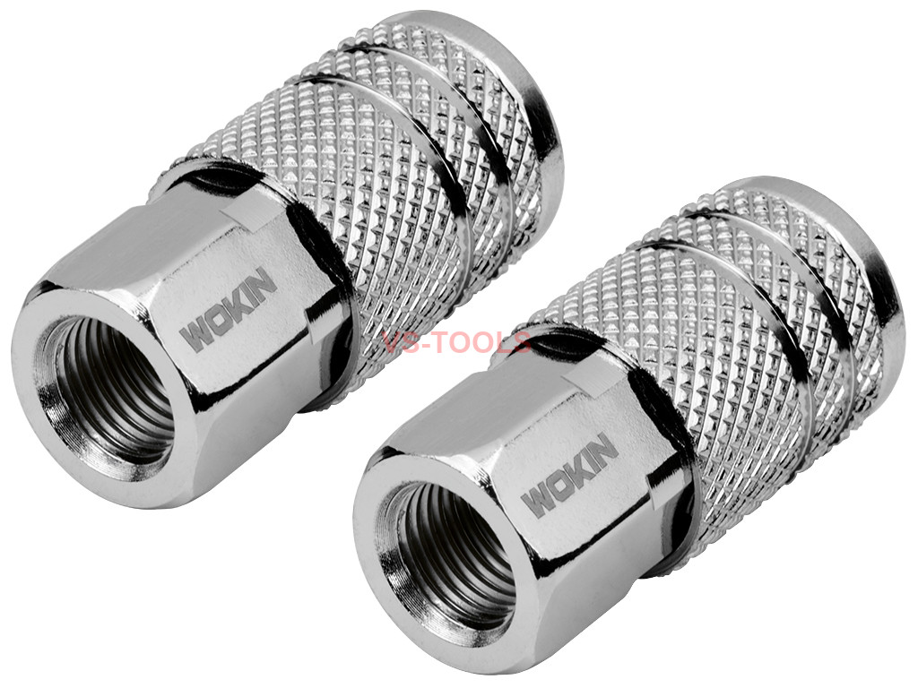 2pcs 1/4in NPT Female Steel Industrial Female Coupler Air